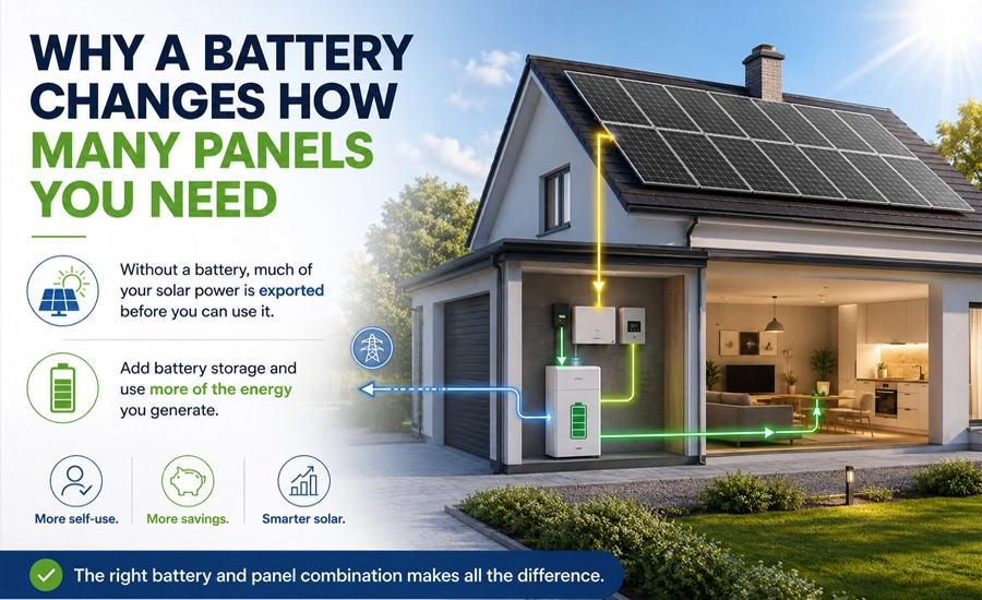 Why a battery changes how many panels you need